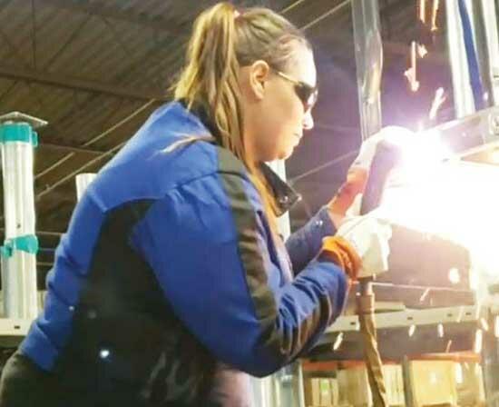In March of 2020, Ember made an inspirational video to show others that she was welding/machine shop skilled, but also a model and breaking those barriers, working to put more contrast out there for people to see. (Photo Submitted)