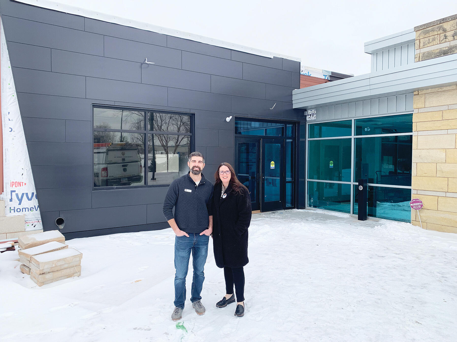 Community Center Manager Adam Leiferman and Advisory Board member Tammy Johnson.