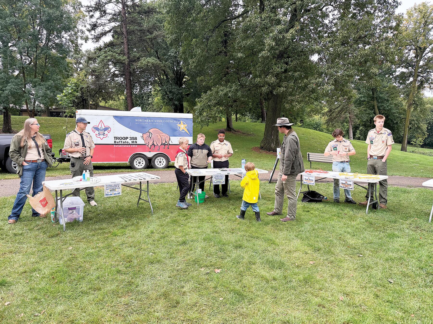 Members of Buffalo Troop 358 led visitors through a variety of interactive activities and shared information about the opportunities they offer.