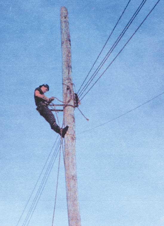 Edwards, on the Job as a Construction Electrician working on electrical service for Camp Moscrip, Roosevelt Roads Naval Station, Puerto Rico.