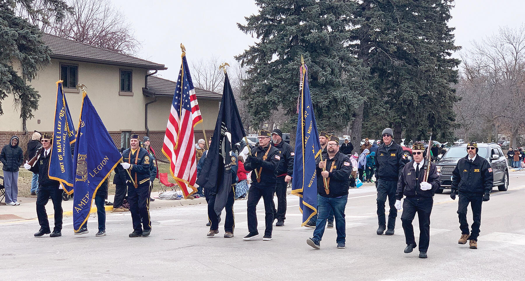 Members of American Legion Post 131 carried the Stars and Stripes during the St. Patrick’s Day Festival parade.