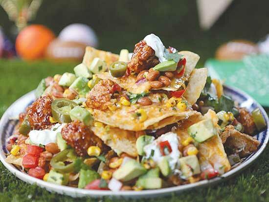 Loaded Barbecue Chicken Nachos