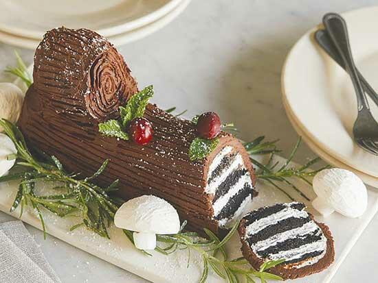 No-Bake Chocolate Mocha Yule Log