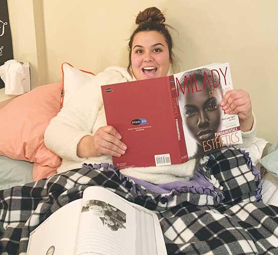 Even princesses study hard! During quarantine, Buffalo Royalty have been hitting the books hard as they pursue education, even amidst a global crisis. Vega shared, “I’m still studying hard! Working toward getting my Esthetician license this fall!” (Photo courtesy of Isabella Vega)