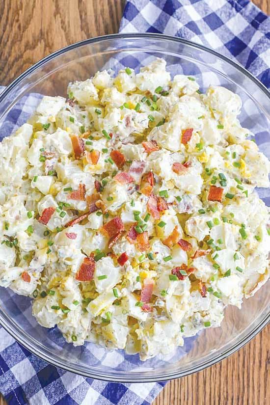 Ranch Potato Salad with Bacon and Eggs