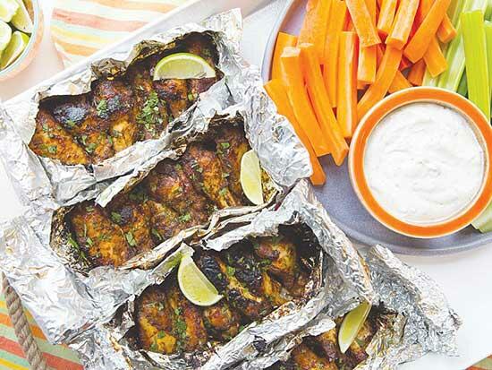Foil-Pack Grilled Sweet-and-Spicy Chicken Wings